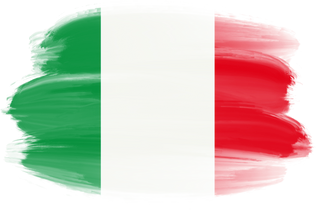 Italy Flag Brushstroke  