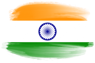 India Flag Brushstroke